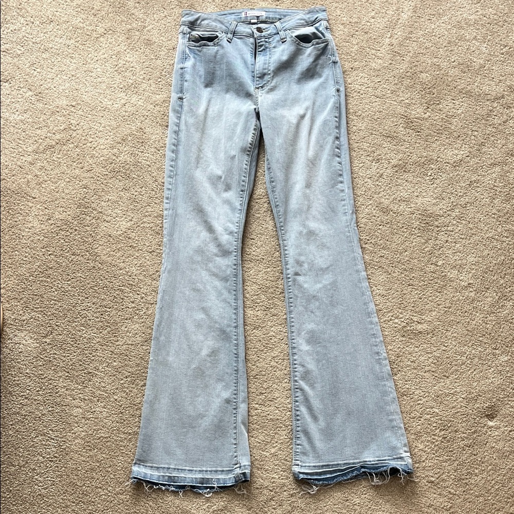 Morrison denim mid rise bootcut jean 32”inseam with released hem